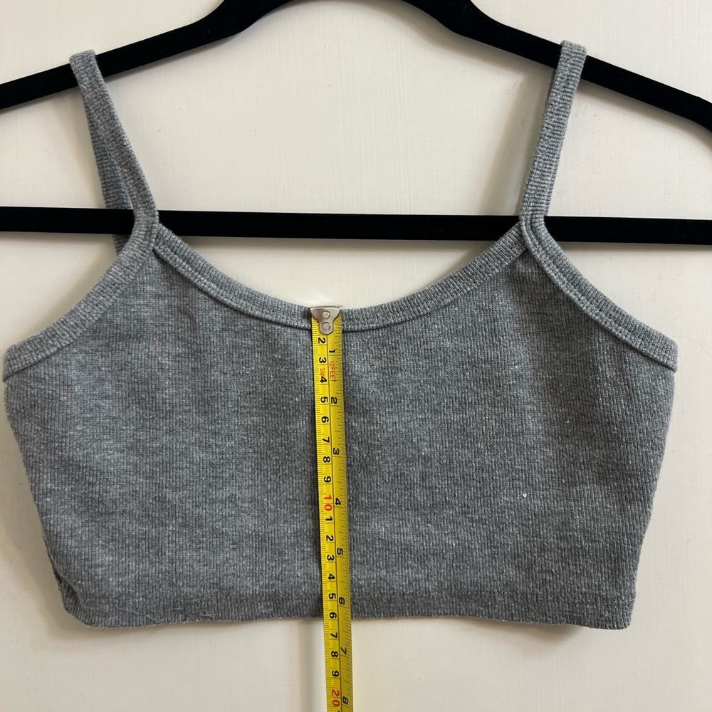 SHEIN Solid Rib-Knit Crop Cami Top - Picture 10 of 10